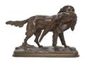 A French Bronze Animalier Figure Alfred Dubucand 18281894