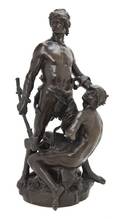 A French Bronze Figural Group Eugene Marioton 18541933