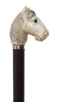 An Ivory Carved Handled Cane