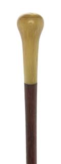 An American Sheephorn Handled Walking Stick