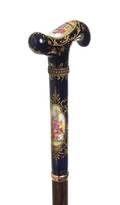 A Sevres Style Porcelain Handled Cane