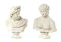 Two English Parianware Busts