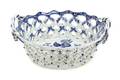 An English Porcelain Reticulated Basket