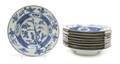 A Set of Nine Chinese Export Porcelain Bowls