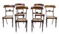 A Set of Six Regency Mahogany Side Chairs