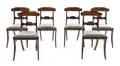 A Set of Six Regency Mahogany Side Chairs