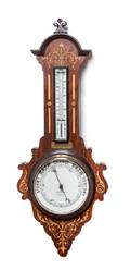 An English Marquetry Rosewood Barometer Benetfink  Co
