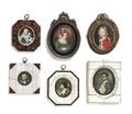 A Group of Six Continental Portrait Miniatures