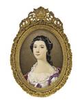 A Continental Portrait Miniature on Ivory