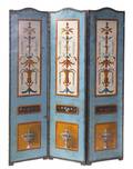 An Italian Painted ThreePanel Floor Screen
