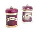 A Pair of German Ceramic Apothecary Jars