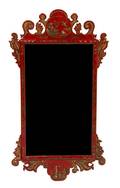 A Georgian Style Lacquered Mirror