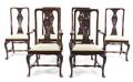 A Set of Six Queen Anne Style Mahogany Chairs