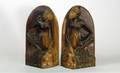 364 Pair of CarvedWood Bookends