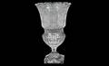 434 Modern Elaborately Cut Crystal Flare Top Vase