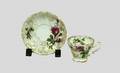 449 28 Demitasse China Floral Cups  Saucers
