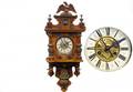 334 German Antique Free Swinger Walnut Wall Clock
