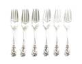 A Set of Six American Silver Dessert Forks William Durgin Conford NH Circa 1900