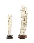 Two Chinese Carved Ivory Figures