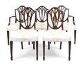 A Set of Eight Hepplewhite Style Mahogany Dining Chairs