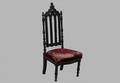 380 Antique Gothic Influence Ebonized Side Chair