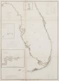 A Framed 19th Century Map of Florida