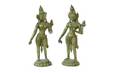 368 Pair Bronze Asian Maidens