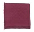A Louis Vuitton Burgundy Monogram Jacquard Silk Wool Scarf