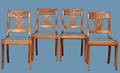 393 Set of Four Carved Vintage Chairs