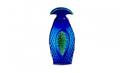 656 D Gaunier Molded Blue Glass Vase with Fish