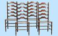 347 Set of 4 Ladderback Chairs