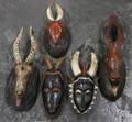 Five Carved African Masks