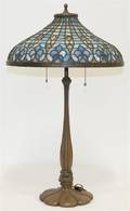 An American Leaded Glass Table Lamp