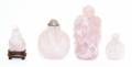 Four Rose Quartz Snuff Bottles