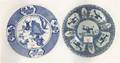 Two Blue and White Export Porcelain Plates