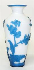 A Peking Glass Overlay Baluster Vase