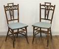 A Pair of Bamboo Side Chairs