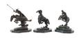 A Group of Three American Limited Edition Bronzes after Frederic Sackrider Remington 18611909