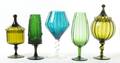 Five Blenko Style Glass Articles