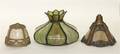 Three American Slag Glass Shades