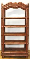 A Victorian Style Wicker Bookcase