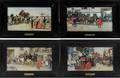 516 Four English Coaching Prints in Matching Frames