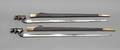 496 Two 19th C Civil War Bayonettes with Scabbards