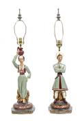 A Pair of Figural Lamps