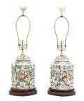 A Pair of Porcelain Lamps