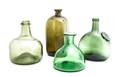 Four Green Glass Vessels