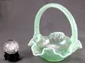 523 Fenton Glass Basket Swarovski Crystal
