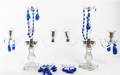 A Pair of Cut Glass Candelabra