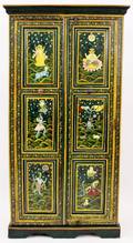 Indian Hand Painted Figural Cabinet