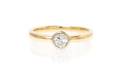 A 14 Karat Gold and Diamond Ring
